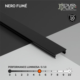 Medusaflex Andromeda Copertura Nera per Profilo in Alluminio