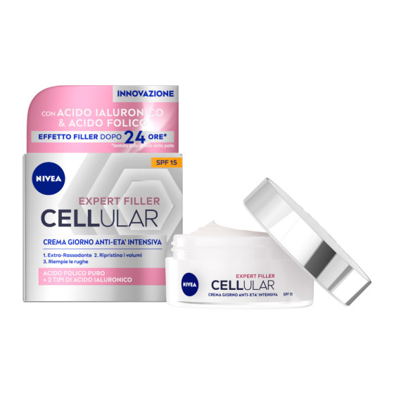 Hyaluron Cellular Filler Rassodante Crema Giorno Anti Età SPF15 NIVEA Hyaluron Cellular Filler Rassodante Crema Giorno Anti Età SPF15 NIVEA