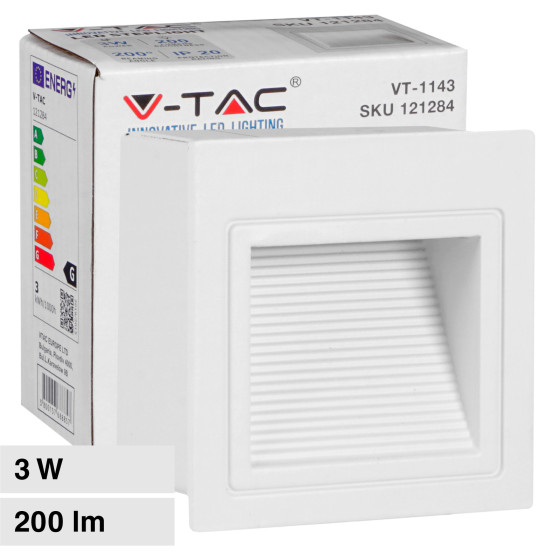 VT-1143 Punto Luce LED SMD 3W a Parete Bianco V-Tac VT-1143 Punto Luce LED SMD 3W a Parete Bianco V-Tac