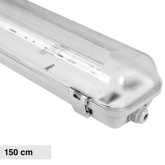 Plafoniera Lineare Slim Porta Tubi LED IP65 2 Tubi T8 da 150cm Life Plafoniera Lineare Slim Porta Tubi LED IP65 2 Tubi T8 da 150cm Life