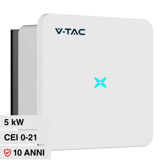 V-Tac VT-6605310 INVT Inverter On Grid 5kW Trifase IP66 per Impianto...