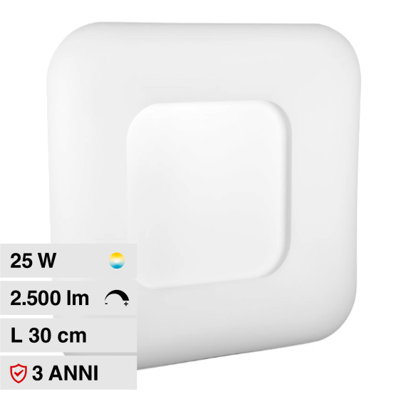VT-7309 Plafoniera LED Quadrata 25W SMD CCT V-Tac Gallery VT-7309 Plafoniera LED Quadrata 25W SMD CCT V-Tac Gallery