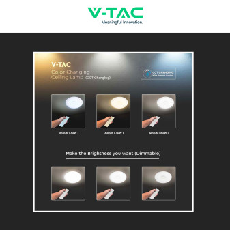 VT-8556 Plafoniera LED Tonda 60W SMD CCT 3in1 V-Tac Gallery