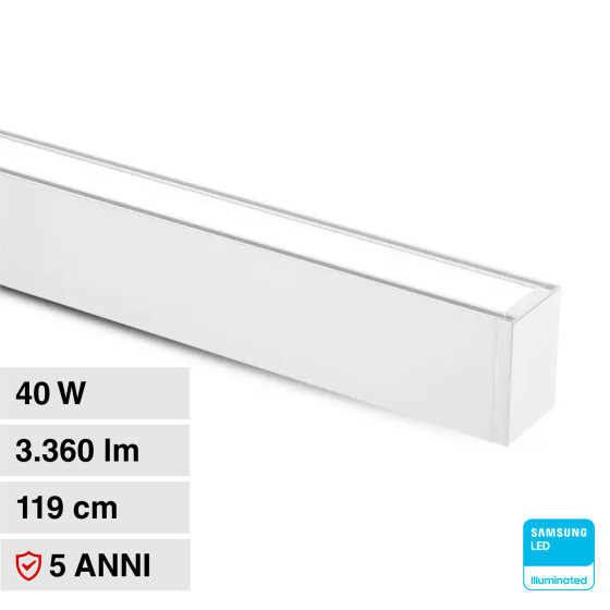 VT-7-40 Lampada LED a Sospensione 40W SMD Chip Samsung V-Tac VT-7-40 Lampada LED a Sospensione 40W SMD Chip Samsung V-Tac
