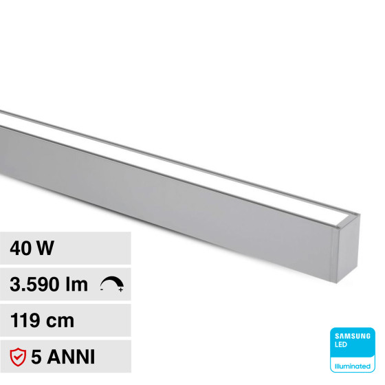 VT-7-43 Lampada LED a Sospensione 40W SMD Chip Samsung V-Tac VT-7-43 Lampada LED a Sospensione 40W SMD Chip Samsung V-Tac
