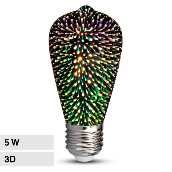 VT-2223 Lampadina LED E27 5W Bulb ST64 Filament 3D V-Tac VT-2223 Lampadina LED E27 5W Bulb ST64 Filament 3D V-Tac