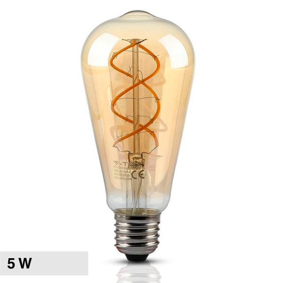 VT-2065 Lampadina LED E27 5W Bulb ST64 Filament Vetro V-Tac VT-2065 Lampadina LED E27 5W Bulb ST64 Filament Vetro V-Tac