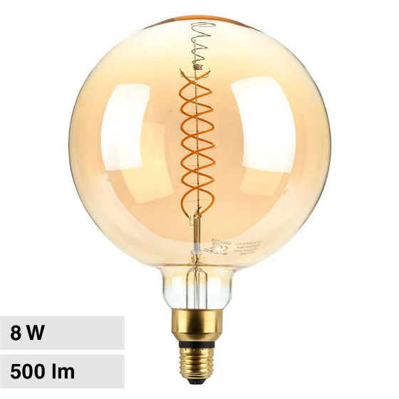 VT-2158D Lampadina LED E27 8W Bulb G200 Filament Vetro V-Tac VT-2158D Lampadina LED E27 8W Bulb G200 Filament Vetro V-Tac