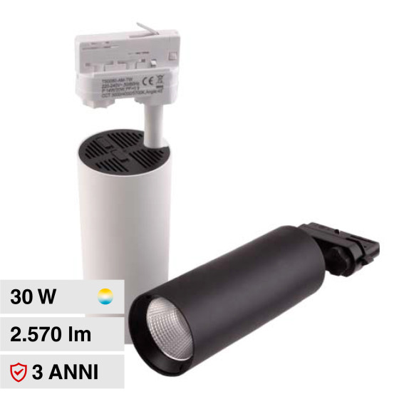Faretto LED da Binario 21W/30W Track Light COB CCT 3in1 FAI Faretto LED da Binario 21W/30W Track Light COB CCT 3in1 FAI
