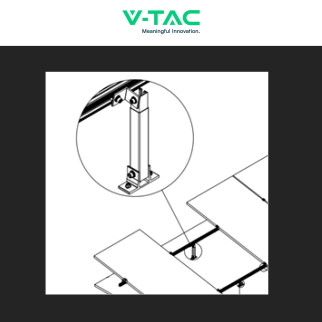 Gamba montaggio Pannelli Solari regolabile Fotovoltaic V-Tac Gamba montaggio Pannelli Solari regolabile Fotovoltaic V-Tac
