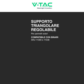 Supporto Triangolare Pannelli Solari Fotovoltaici V-Tac Supporto Triangolare Pannelli Solari Fotovoltaici V-Tac
