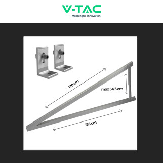 Supporto Triangolare Pannelli Solari Fotovoltaici V-Tac Supporto Triangolare Pannelli Solari Fotovoltaici V-Tac