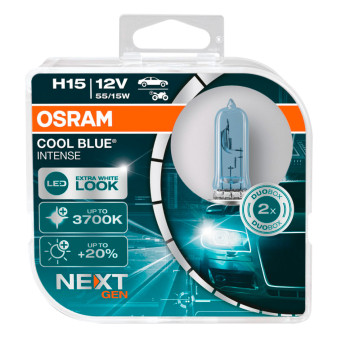 2 Lampadine Cool Blue Intense Next Gen H15 12V 55/15W Osram