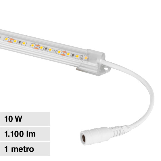 Striscia LED Rigida 10W SMD 120 LED/m 12V in Alluminio 1m Universo Striscia LED Rigida 10W SMD 120 LED/m 12V in Alluminio 1m Universo