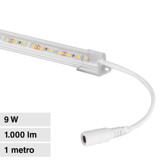 Striscia LED Rigida 9W SMD 120 LED/m 12V in Alluminio 1m Universo Striscia LED Rigida 9W SMD 120 LED/m 12V in Alluminio 1m Universo