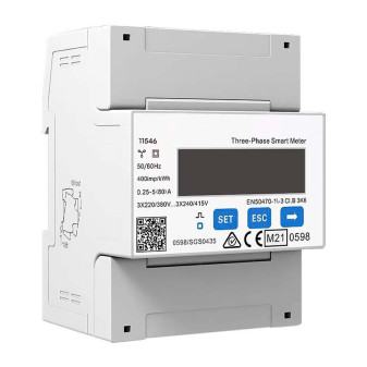 V-Tac VT-DTSU666 Misuratore per Inverter Trifase RS485 4P MID per Impianti...