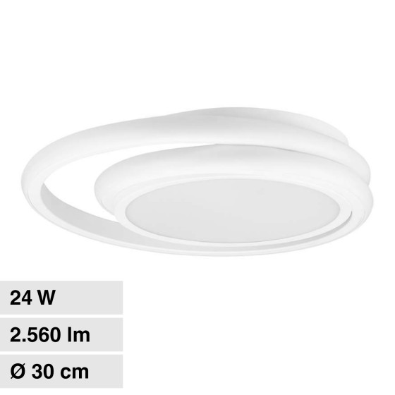 VT-7783 Plafoniera LED Rotonda 24W SMD in Metallo Colore Bianco V-Tac VT-7783 Plafoniera LED Rotonda 24W SMD in Metallo Colore Bianco V-Tac