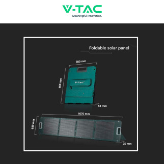VT-10160 Pannello Fotovoltaico 160W Portatile IP67 V-Tac