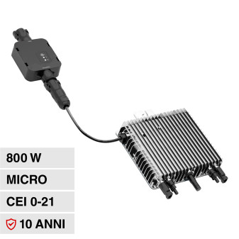 V-Tac Microinverter On Grid 800W Monofase IP67 Antenna Wi-Fi per Impianto...