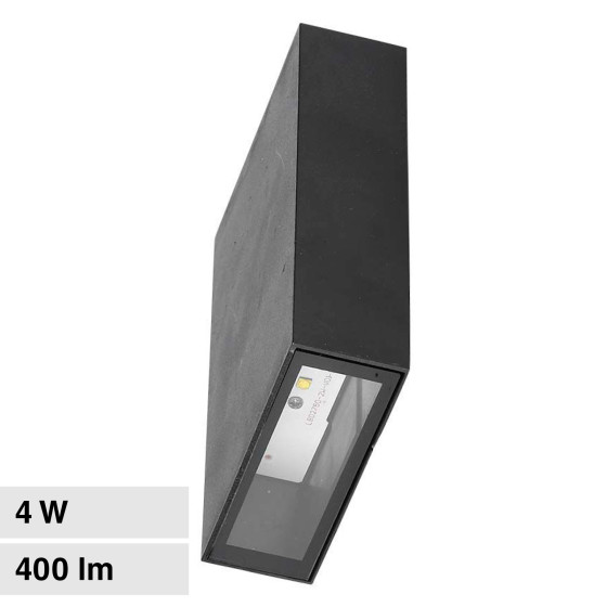 VT-844 Lampada LED da Muro 4W SMD IP65 Colore Nero V-Tac VT-844 Lampada LED da Muro 4W SMD IP65 Colore Nero V-Tac