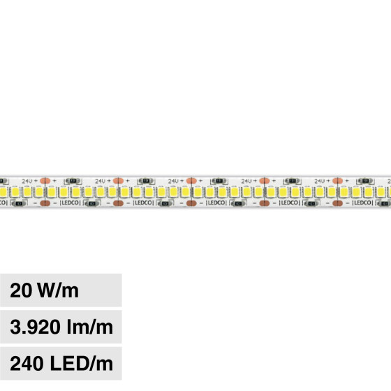 Striscia LED 400W Flessibile SMD Monocolore 24V 20m LEDCO Striscia LED 400W Flessibile SMD Monocolore 24V 20m LEDCO