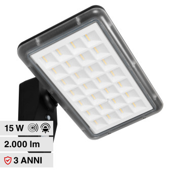 V-Tac VT-414 Faro LED 15W Faretto Orientabile IP65 con Pannello Solare...