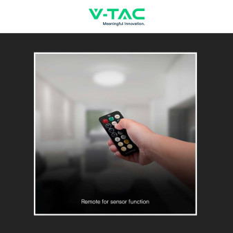 VT-8630 Plafoniera LED Quadrata 18W SMD IP44 Colore Bianco V-Tac