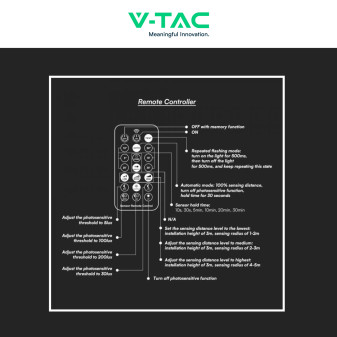 VT-8630 Plafoniera LED Quadrata 18W SMD IP44 Colore Bianco V-Tac