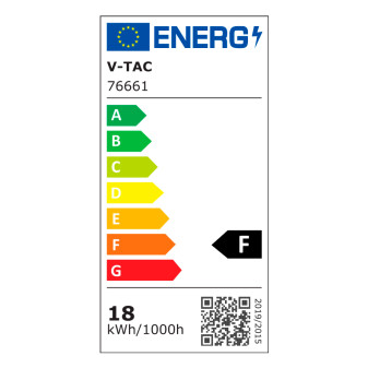 VT-8630 Plafoniera LED Quadrata 18W SMD IP44 Colore Bianco V-Tac