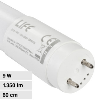 Tubo LED SMD 9W G13 Lampadina 60cm con Starter Life
