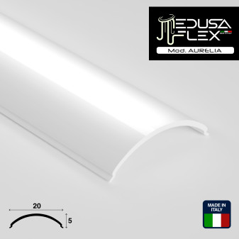Medusaflex Aurelia Copertura Angolare Milky per Profilo in Alluminio