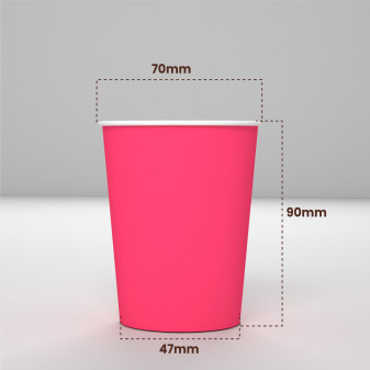 25 Bicchieri in Carta Biodegradabile Fucsia da 200ml