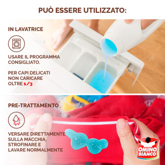 Detersivo Liquido 50 Lavaggi Marsiglia Omino Bianco