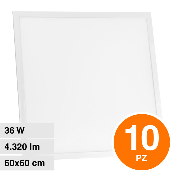VT-60036 10 Pannelli LED Quadrati 60x60 36W SMD Driver V-Tac VT-60036 10 Pannelli LED Quadrati 60x60 36W SMD Driver V-Tac