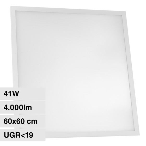 Pannello LED Quadrato 60x60 41W SMD UGR≤19 con Driver Life Pannello LED Quadrato 60x60 41W SMD UGR≤19 con Driver Life