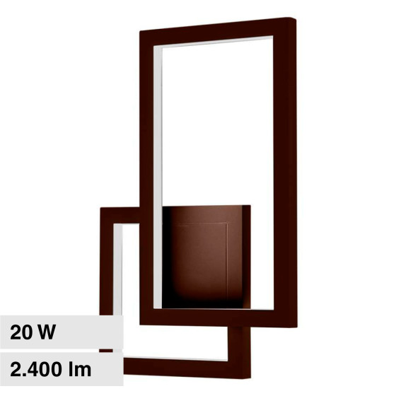 VT-11120 Lampada LED da Muro 20W CRI≥90 Colore Corten V-Tac VT-11120 Lampada LED da Muro 20W CRI≥90 Colore Corten V-Tac