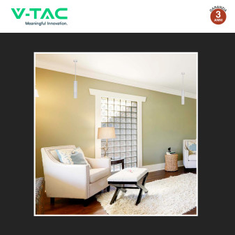 V-Tac VT-976 Lampadario con Portalampada Per GU10 in Alluminio Bianco