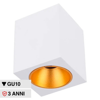 V-Tac VT-979 Portafaretto Quadrato per Lampadine GU10 in Alluminio Colore...