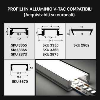 Medusaflex Andromeda Copertura Satinata per Profilo in Alluminio