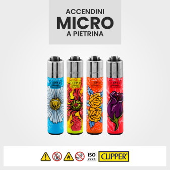 Clipper Abstract Plants Ricaricabili 4 Accendini a Pietrina