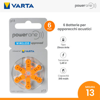 Powerone Misura 13 - Batterie per Apparecchi Acustici