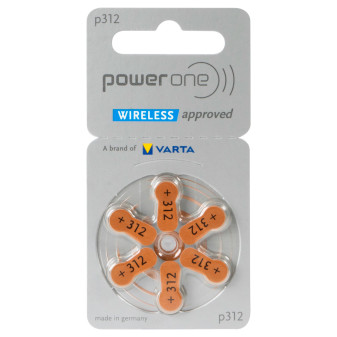 Powerone Misura 312 - Blister 6 Batterie per Protesi Acustiche