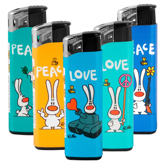 Accendini Maxi Elettronici Prof Fantasia Peace Serie da 5 Accendini Maxi Elettronici Prof Fantasia Peace Serie da 5
