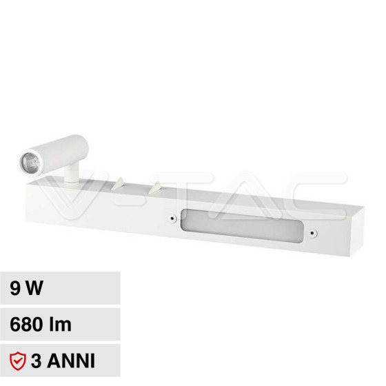 VT-2953 Lampada LED da Parete Doppia Sorgente 3W+6W LED V-Tac VT-2953 Lampada LED da Parete Doppia Sorgente 3W+6W LED V-Tac