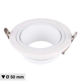 V-Tac VT-429 Portafaretto Rotondo Orientabile da Incasso per Lampadine GU10 e...