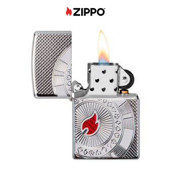 Accendino Zippo mod. 49058 Poker Chip Design Antivento Ricaricabile
