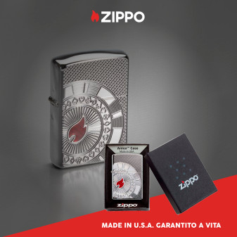 Accendino Zippo mod. 49058 Poker Chip Design Antivento Ricaricabile