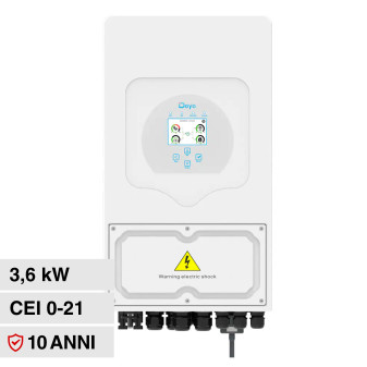 V-Tac Deye Inverter Fotovoltaico Monofase Ibrido On-Grid / Off-Grid 3,6kW 10...