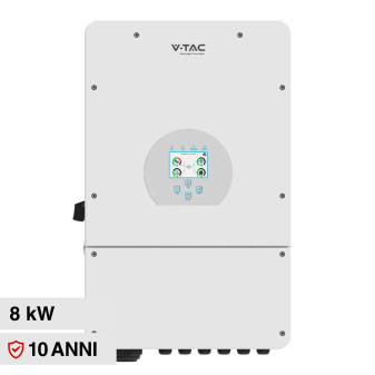 V-Tac Deye Inverter Fotovoltaico Monofase Ibrido On-Grid / Off-Grid 8kW...