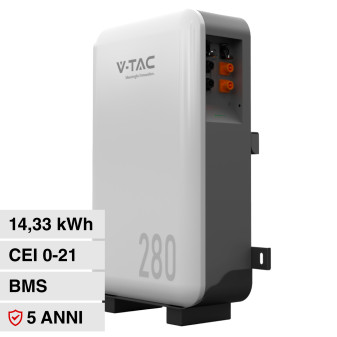 V-Tac VT-48280 Batteria BMS LiFePO4 51,2V 280Ah 14,33kWh IP65 per Inverter...